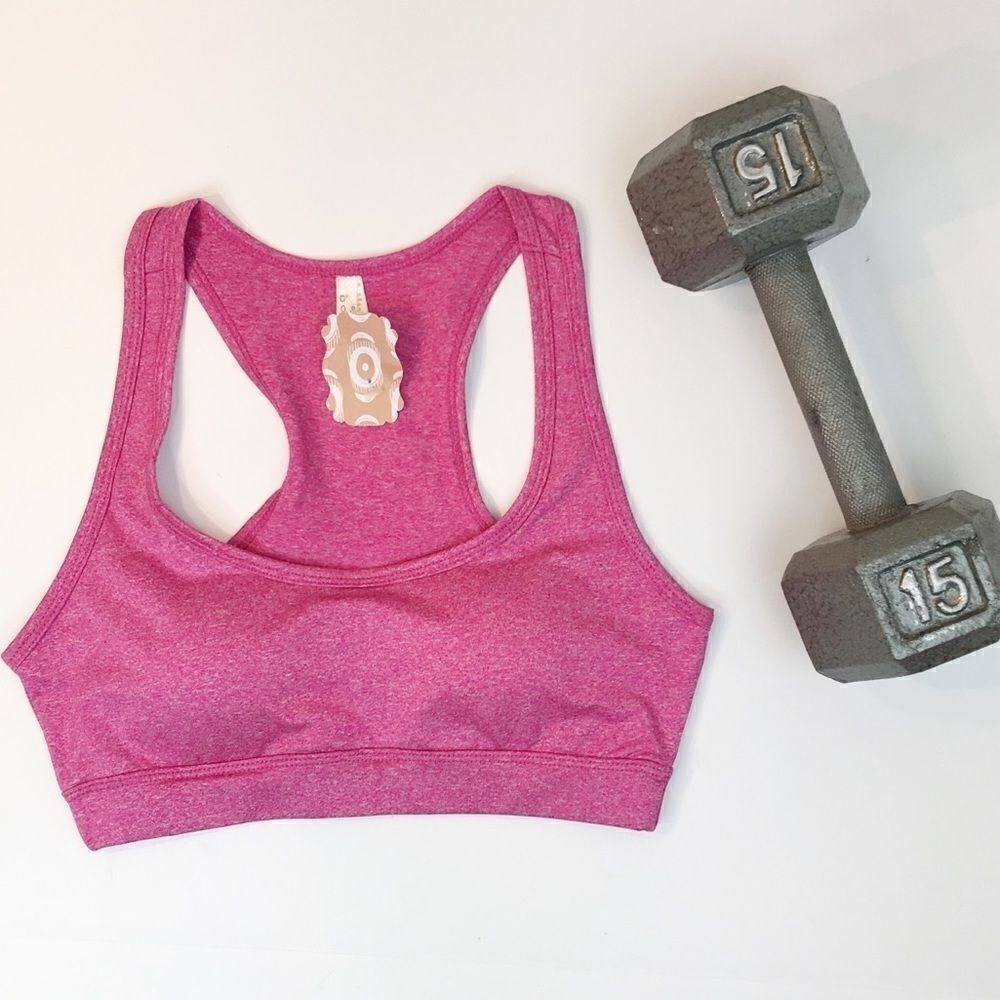 New Padded sports bra pink